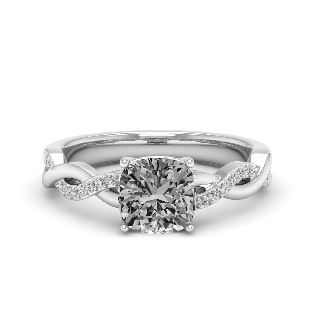 1.79 d.e.w cts Claudia Moissanite Ring