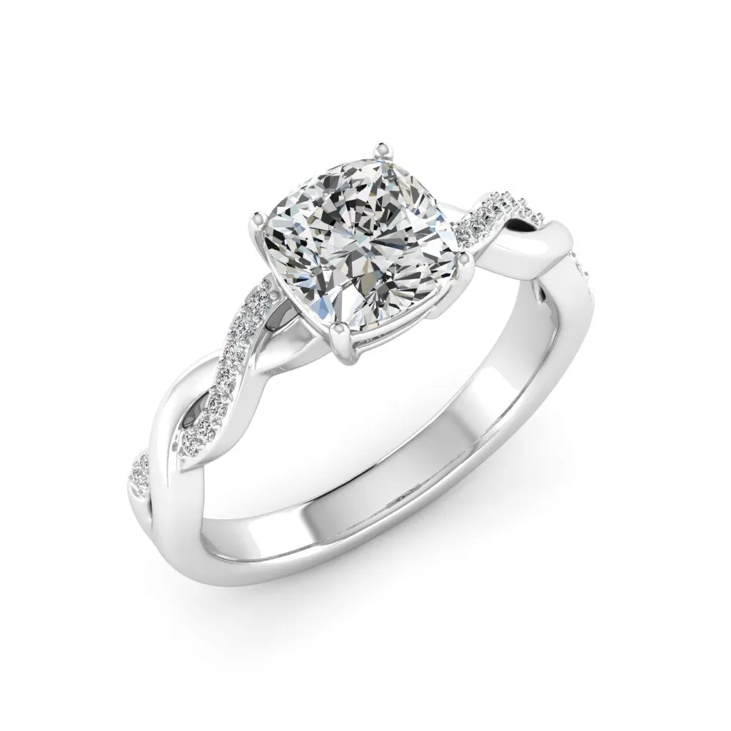 1.79 d.e.w cts Claudia Moissanite Ring