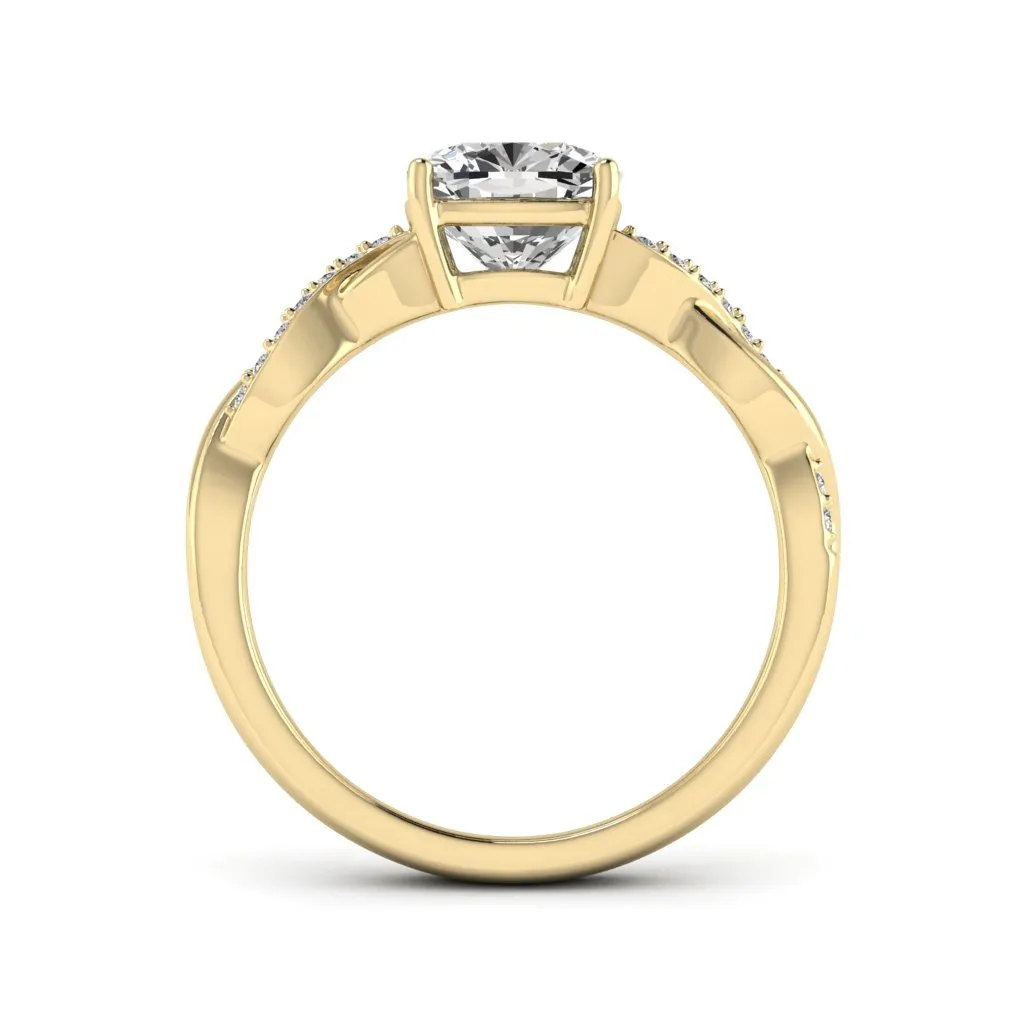1.79 d.e.w cts Claudia Moissanite Ring