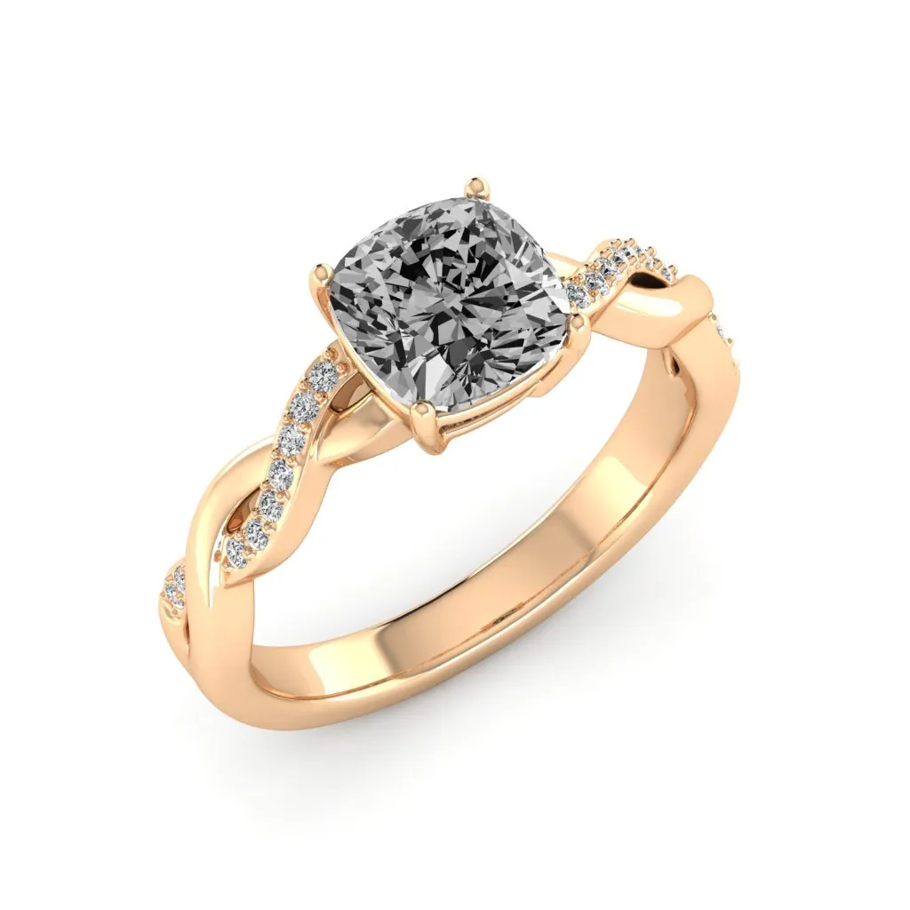 1.79 d.e.w cts Claudia Moissanite Ring