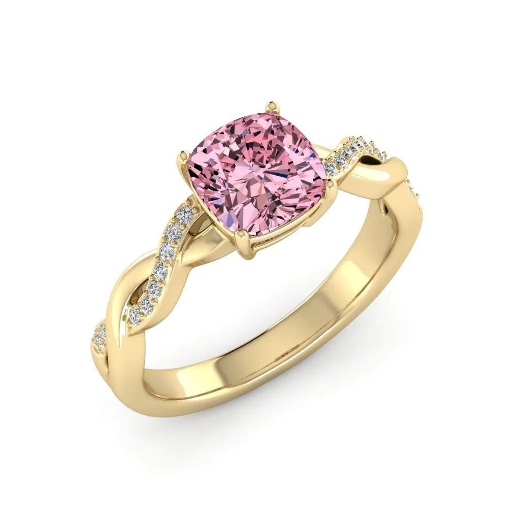 1.79 d.e.w cts Claudia Moissanite Ring