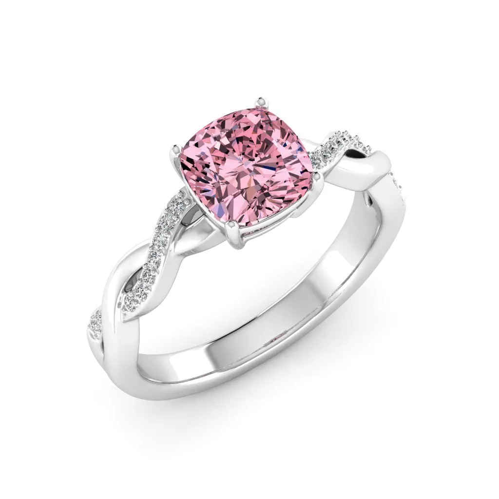 1.79 d.e.w cts Claudia Moissanite Ring