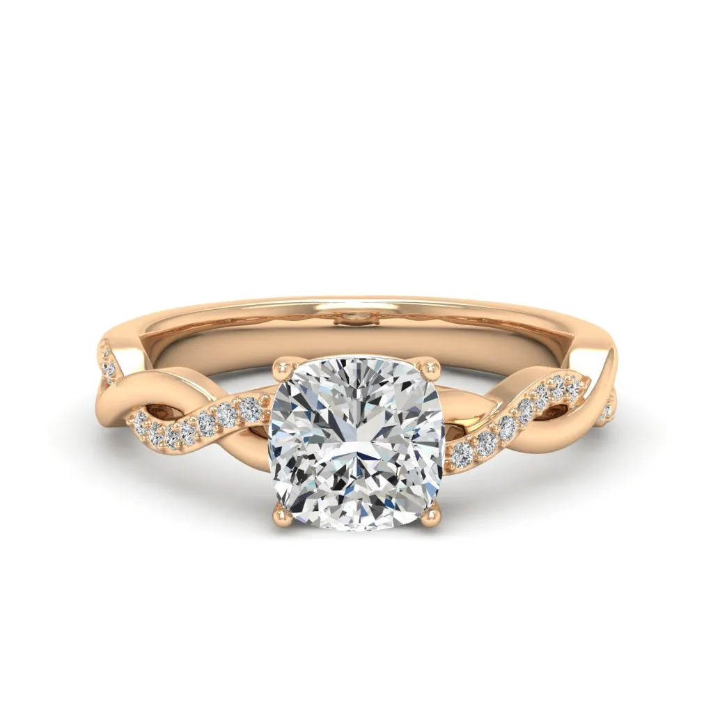 1.79 d.e.w cts Claudia Moissanite Ring