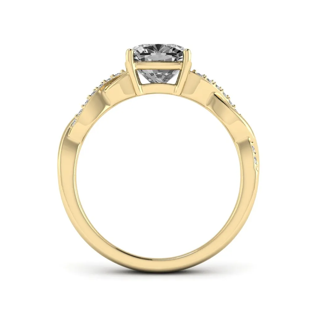1.79 d.e.w cts Claudia Moissanite Ring