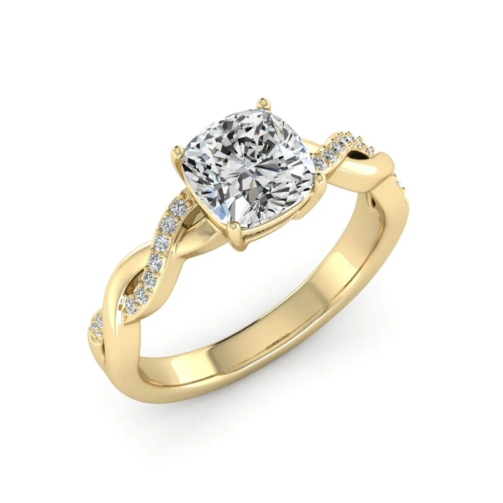 1.79 d.e.w cts Claudia Moissanite Ring