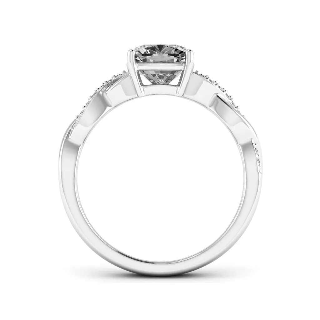 1.79 d.e.w cts Claudia Moissanite Ring