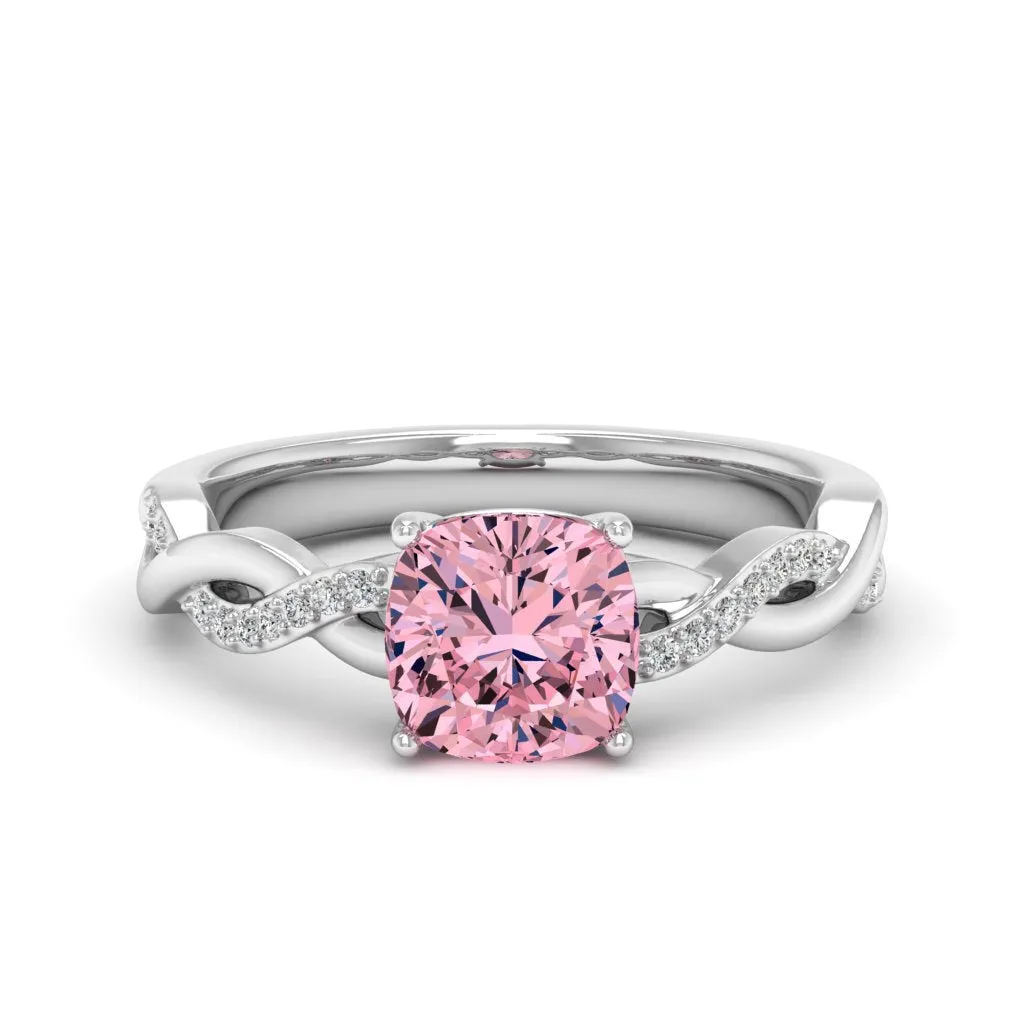 1.79 d.e.w cts Claudia Moissanite Ring