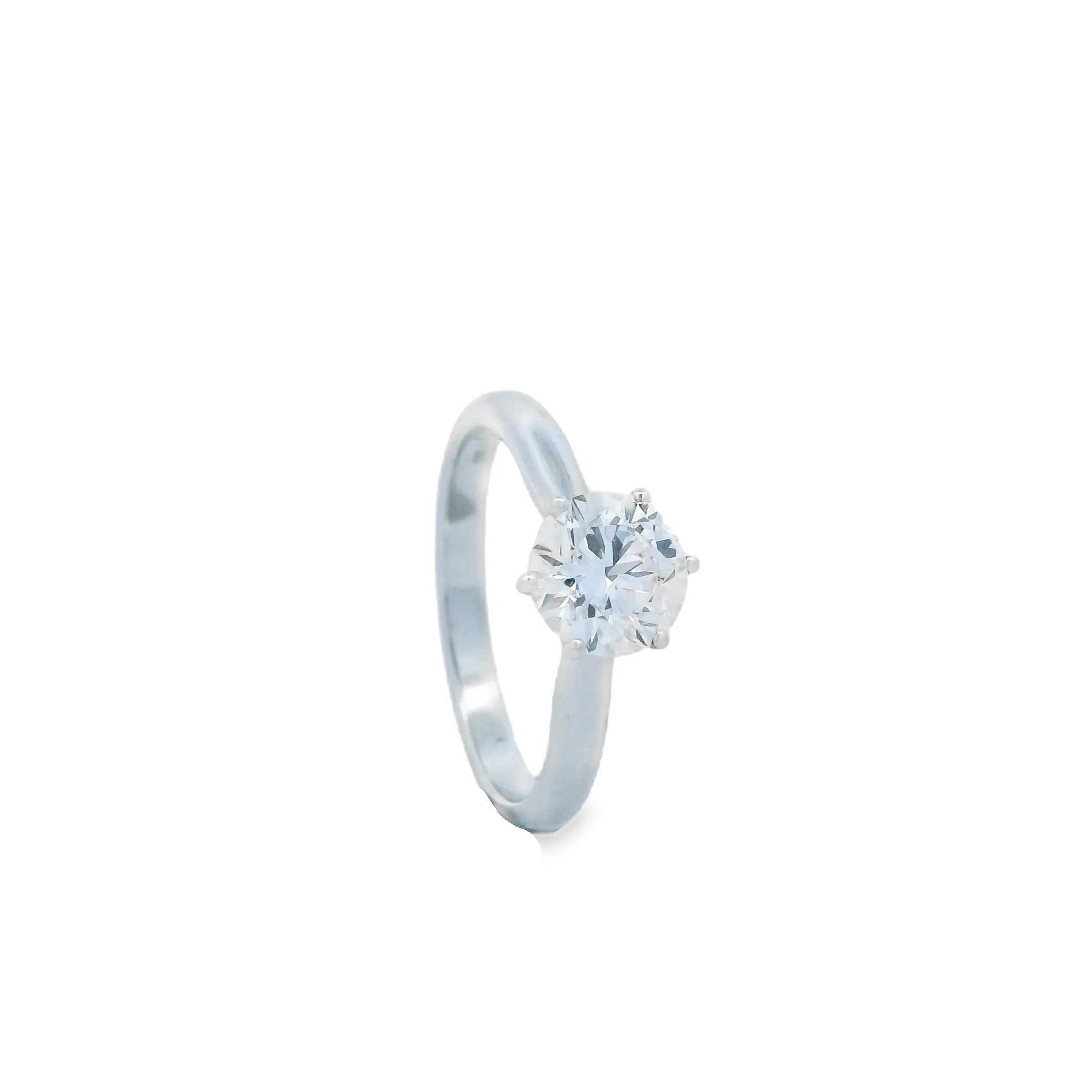 18ct White Gold Round Brilliant Lab Grown Diamond Solitaire Engagement Ring TDW= 1.25ct