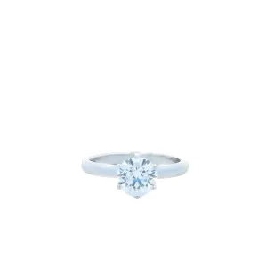 18ct White Gold Round Brilliant Lab Grown Diamond Solitaire Engagement Ring TDW= 1.25ct