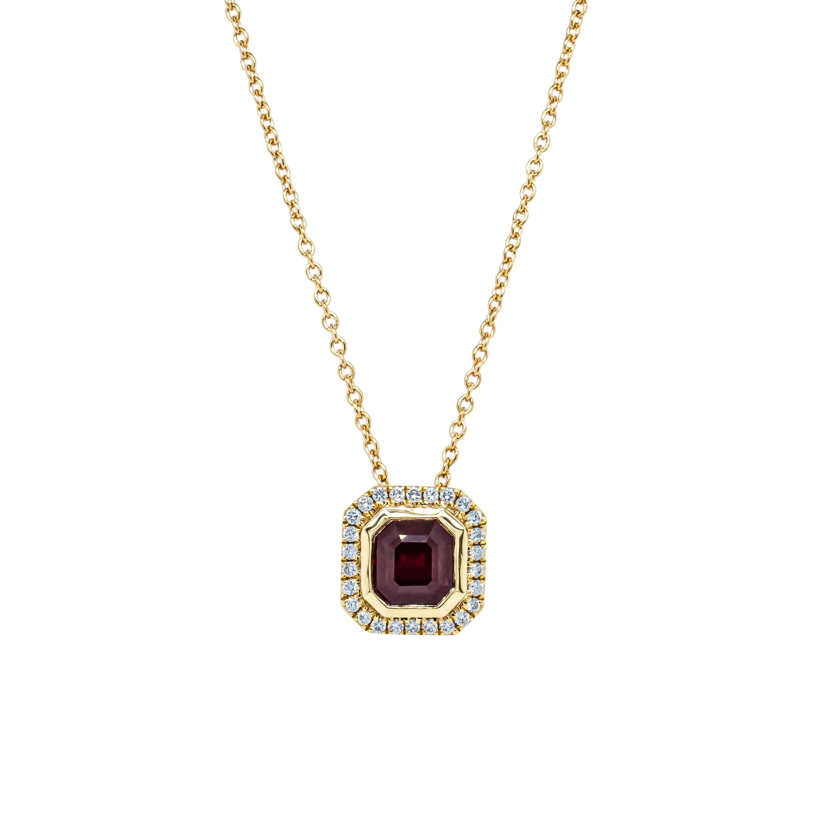 18ct Yellow Gold 1.63ct Ruby & Diamond Isla Pendant