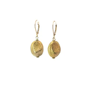 18k Gold Nuggett Drop Earrings