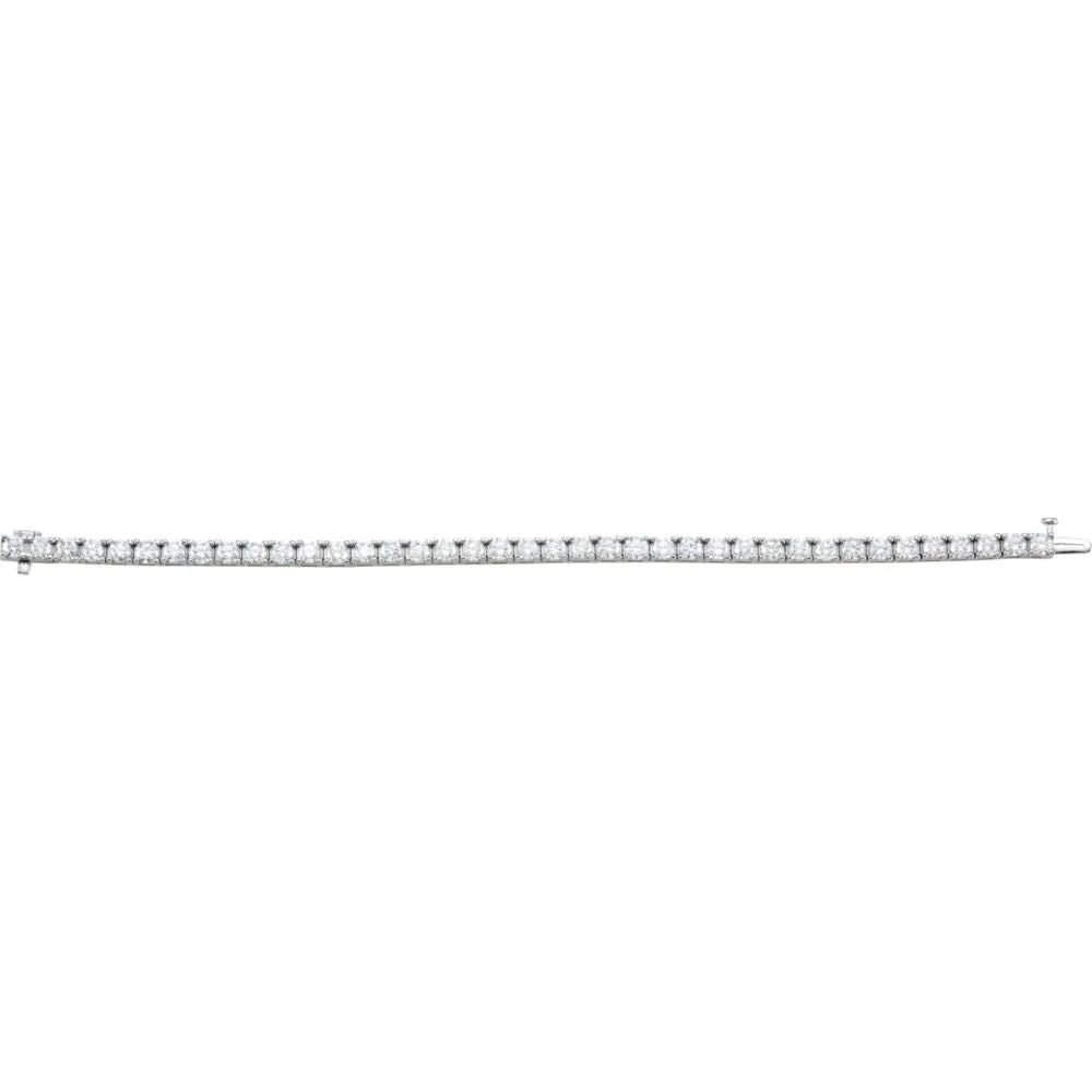 18k White Gold 10 CTW Diamond Line 7.25" Bracelet