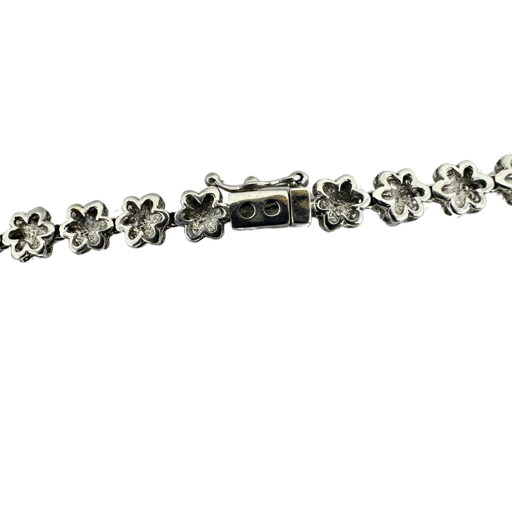 18K White Gold Diamond and Ruby Necklace