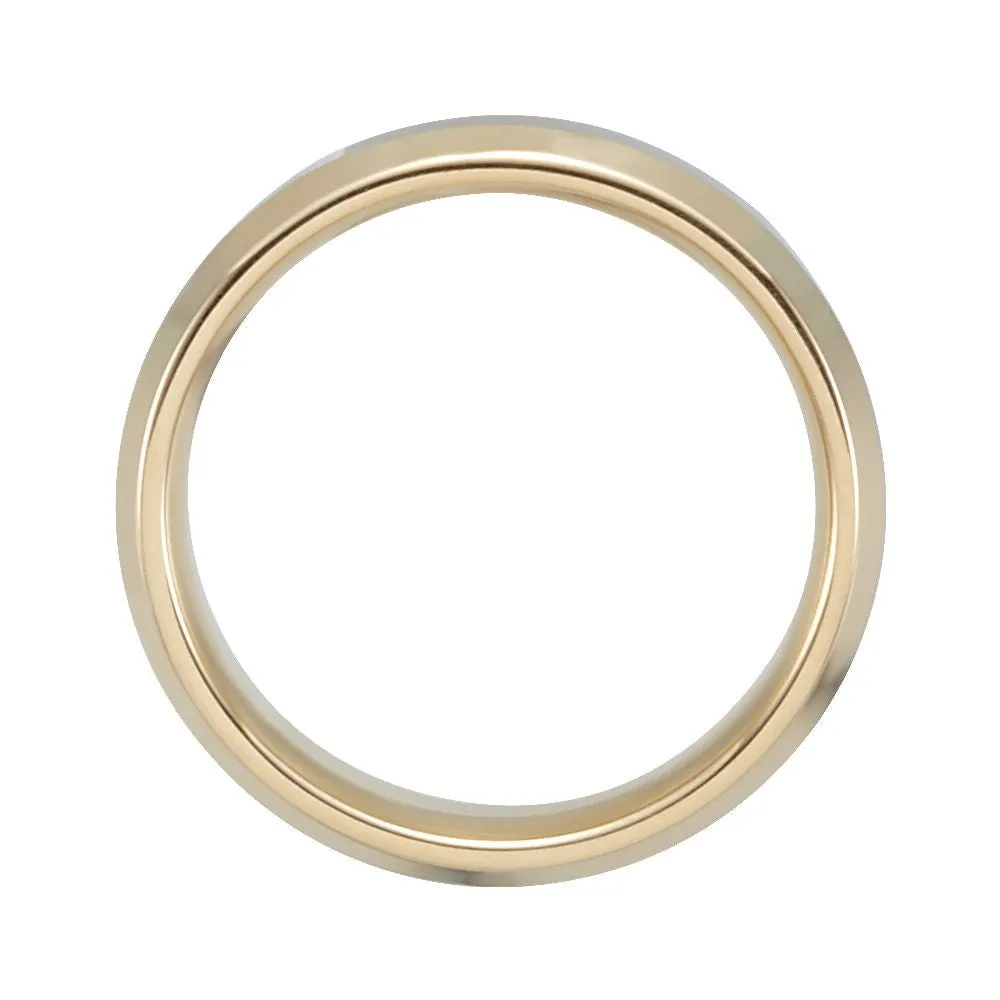 18k Yellow Gold & Platinum 6mm Comfort-Fit Band Size 9
