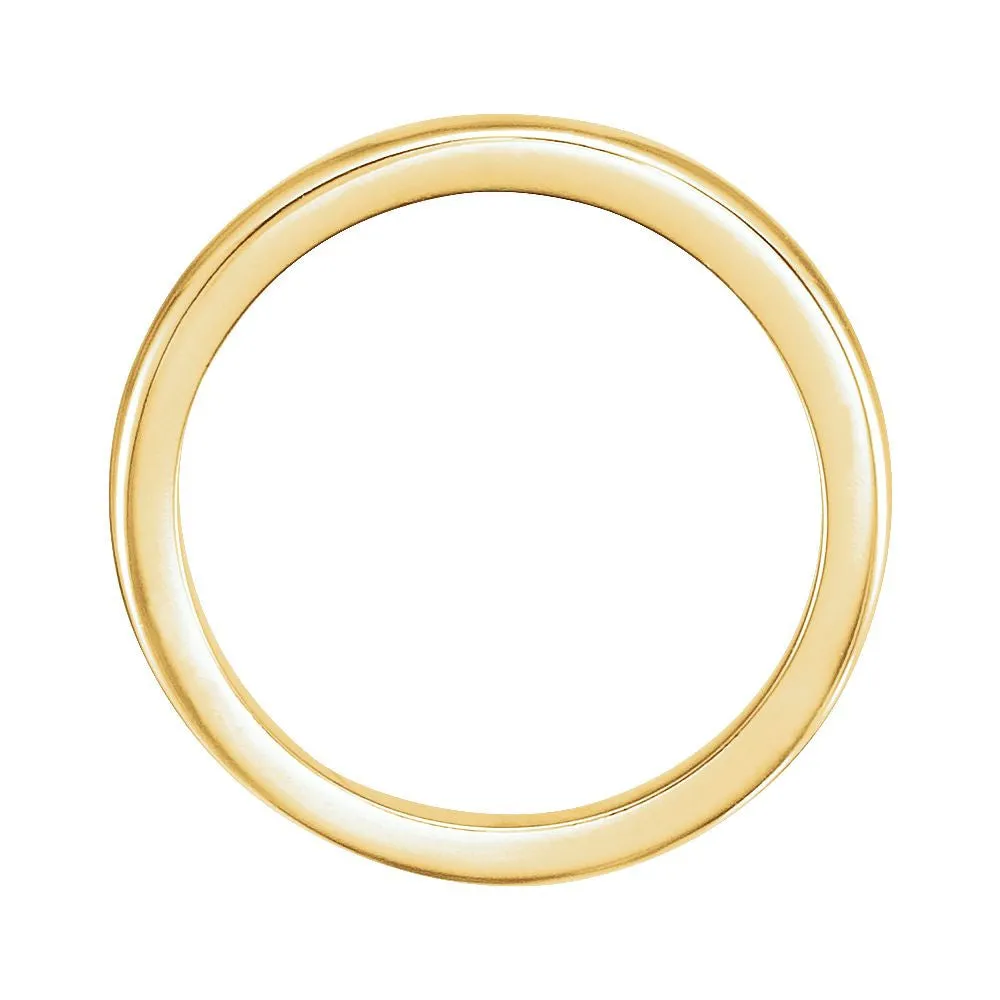 18k Yellow Gold Solstice Solitaire® 0.75-1.25 CT Tapered Bombé Band, Size 6