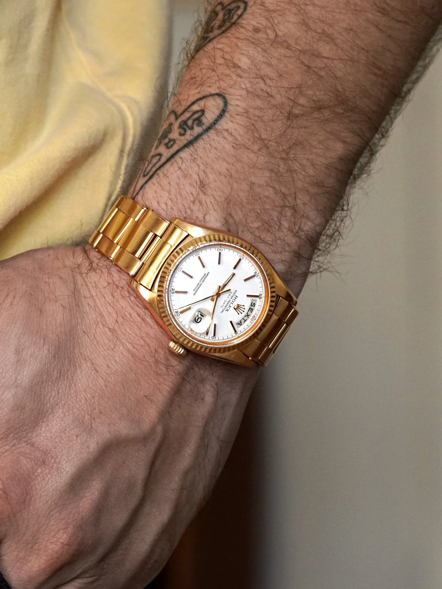 1968 Rolex Day-Date (Ref. 1803) 18K Rose Gold "Red Quarter Dial"