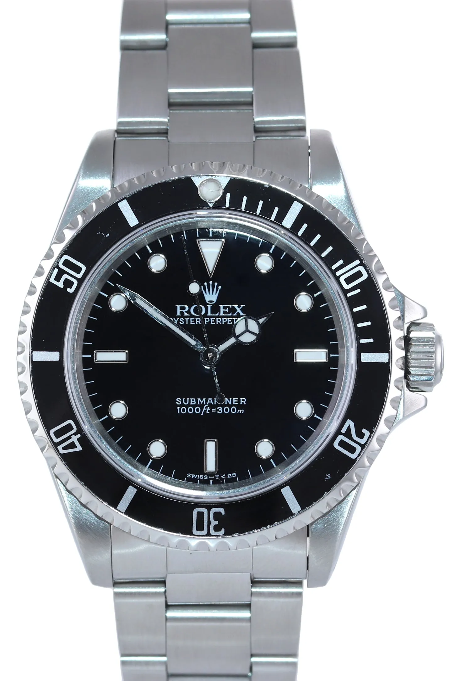1998 Rolex Submariner No-Date 2 line dial 14060 Steel Black 40mm Watch Box