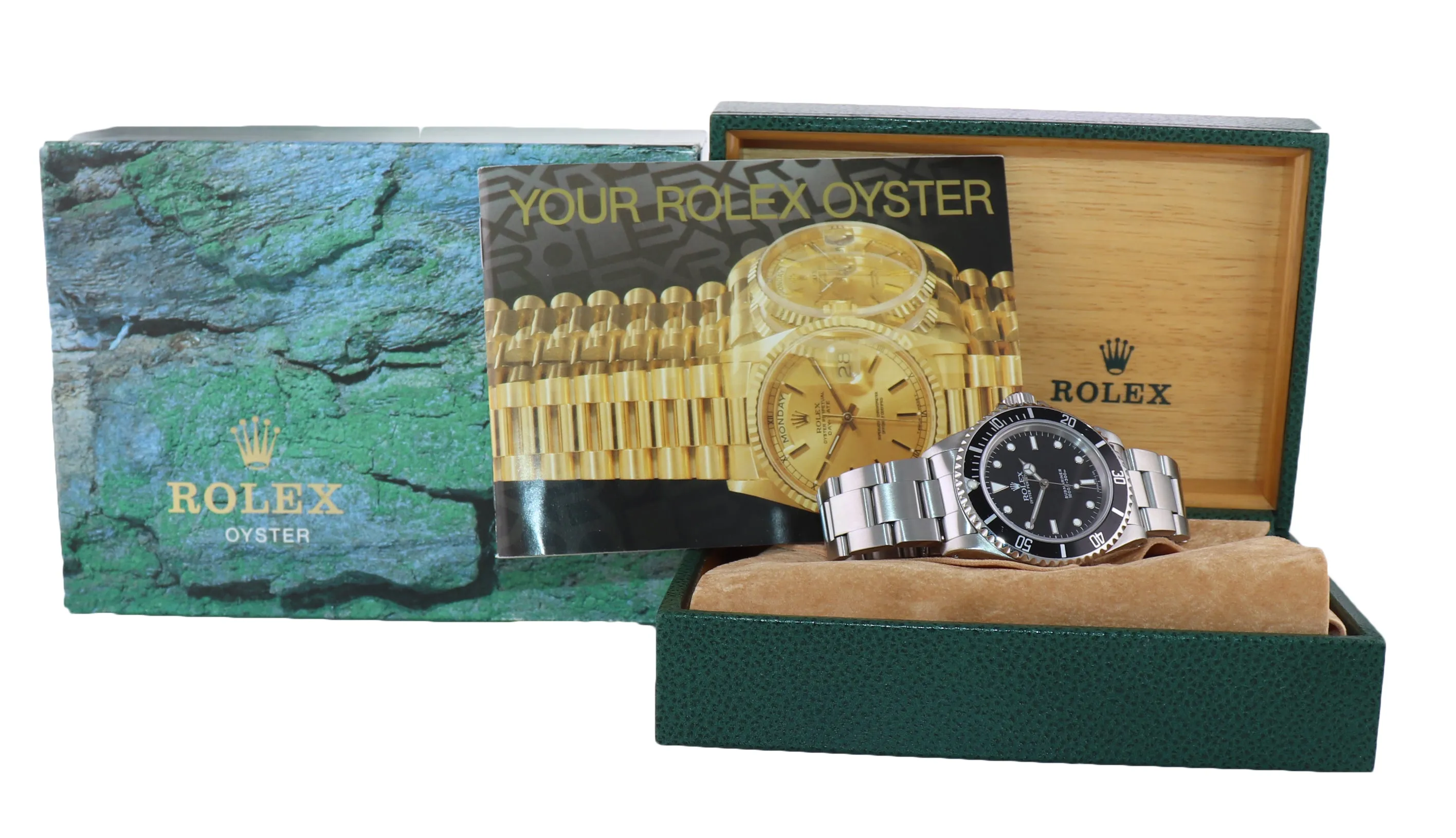 1998 Rolex Submariner No-Date 2 line dial 14060 Steel Black 40mm Watch Box