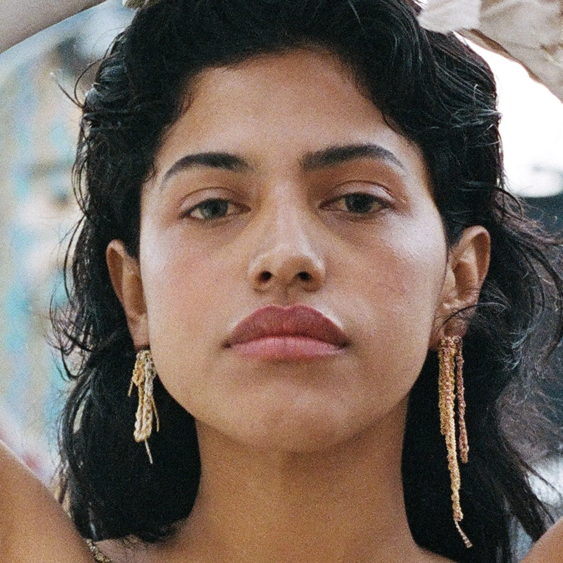 2-Tone Drip Earrings in Silver   Gold