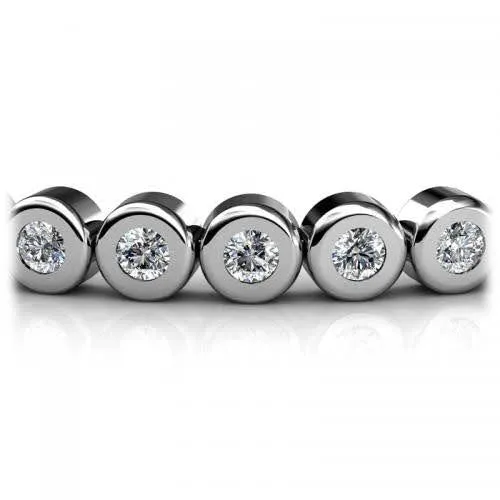 2.00-6.00 CT Round Cut Diamonds - Tennis Bracelet