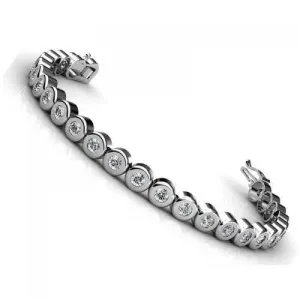 2.00-6.00 CT Round Cut Diamonds - Tennis Bracelet