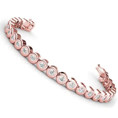 2.00-6.00 CT Round Cut Diamonds - Tennis Bracelet