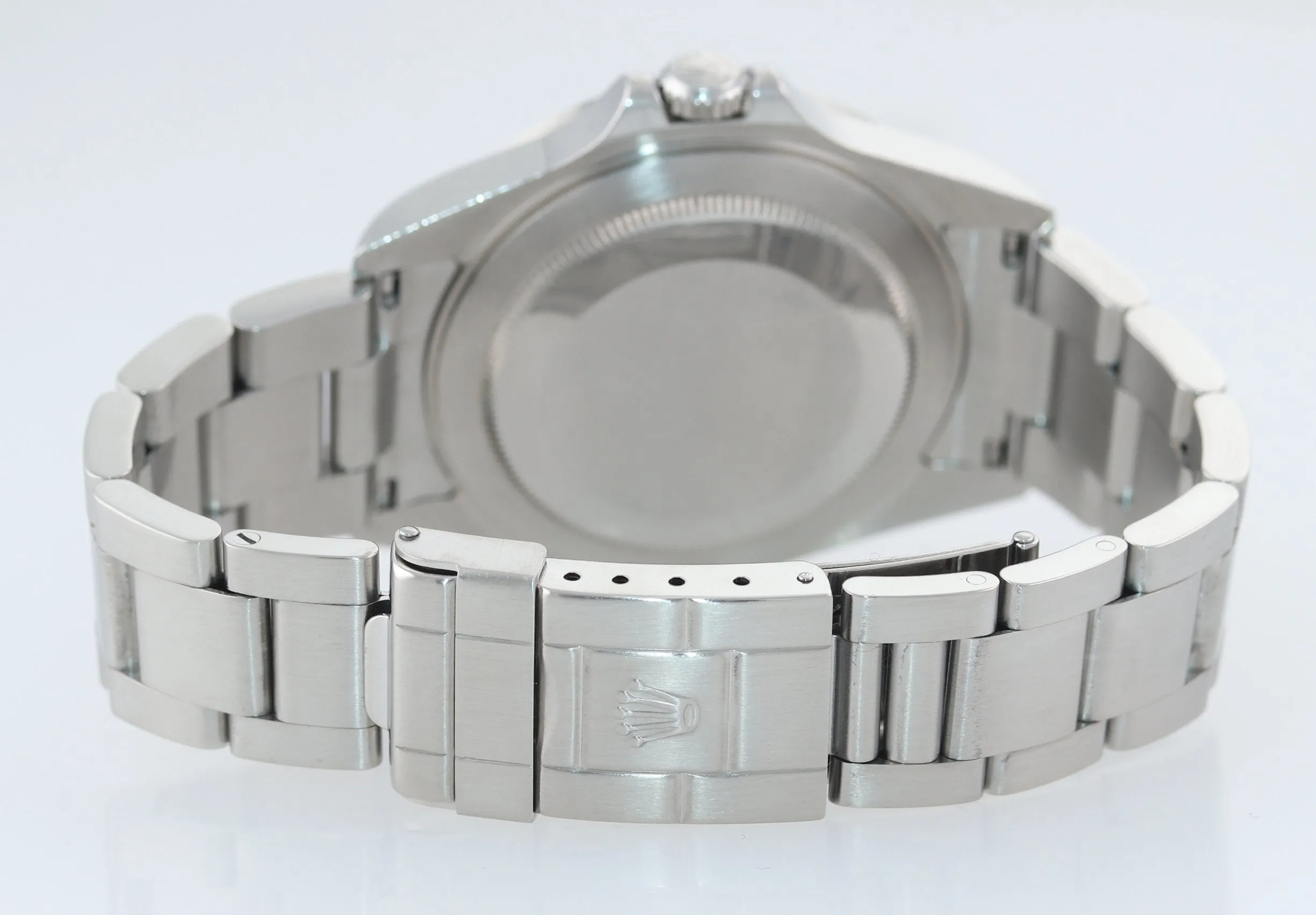 2005 NO HOLES Rolex Explorer II 16570 Stainless Steel Black Date GMT 40mm Watch