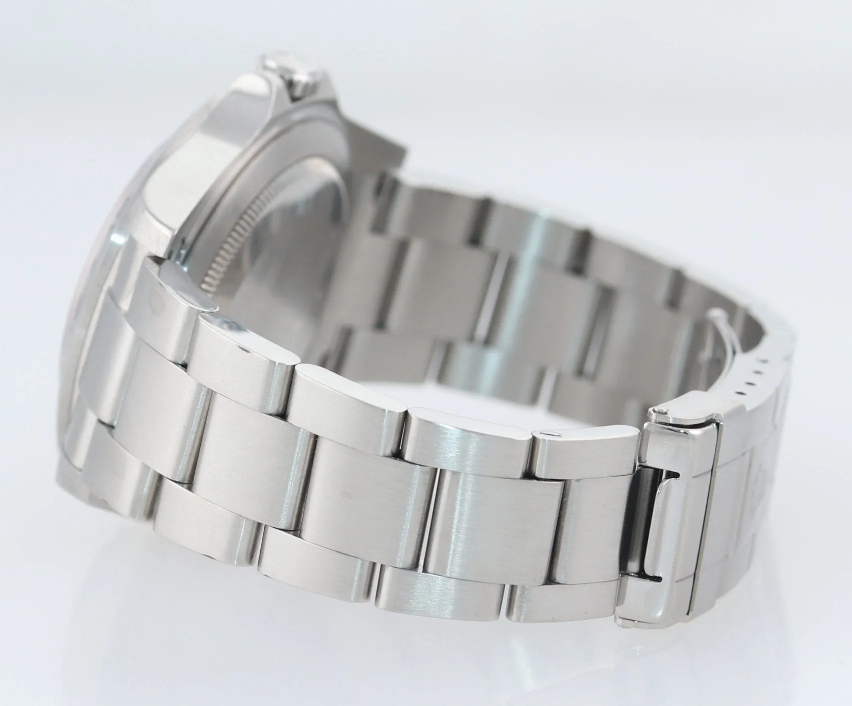 2005 NO HOLES Rolex Explorer II 16570 Stainless Steel Black Date GMT 40mm Watch