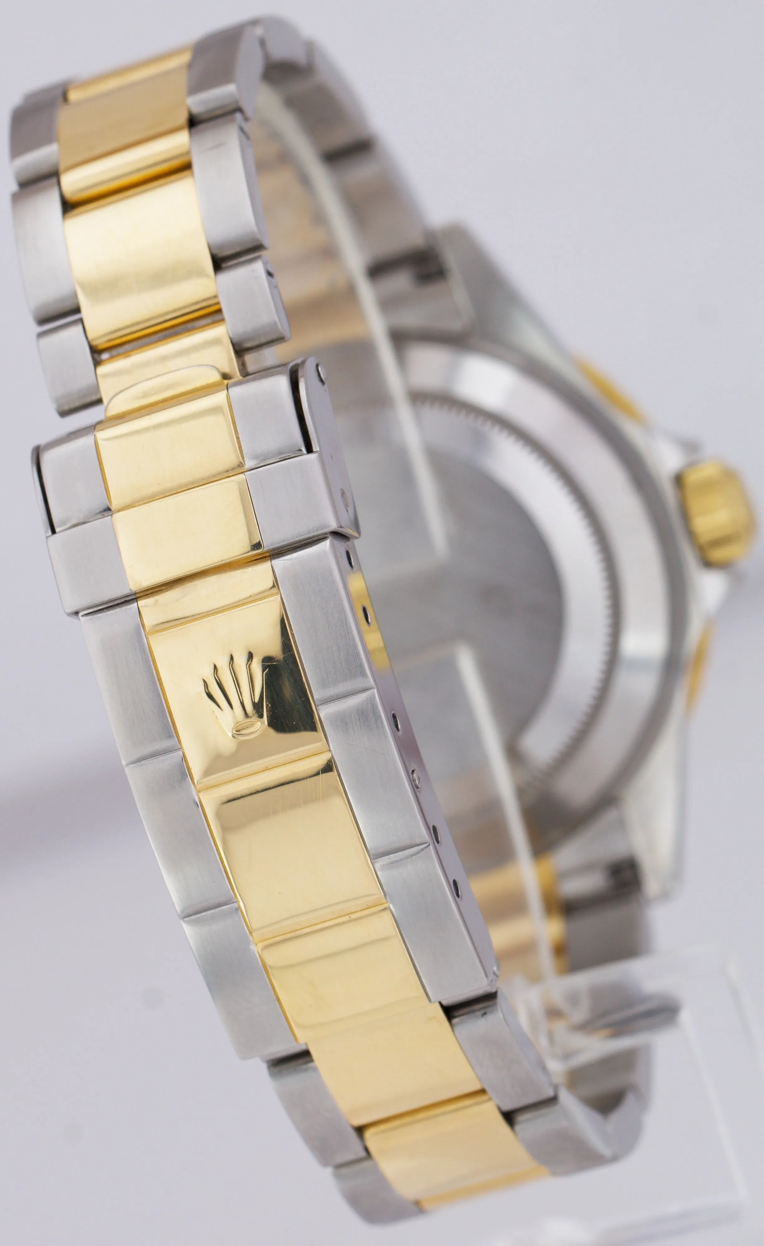 2007 Rolex Submariner Date Two-Tone Gold Black NO-HOLES Watch 16613 FULL SET