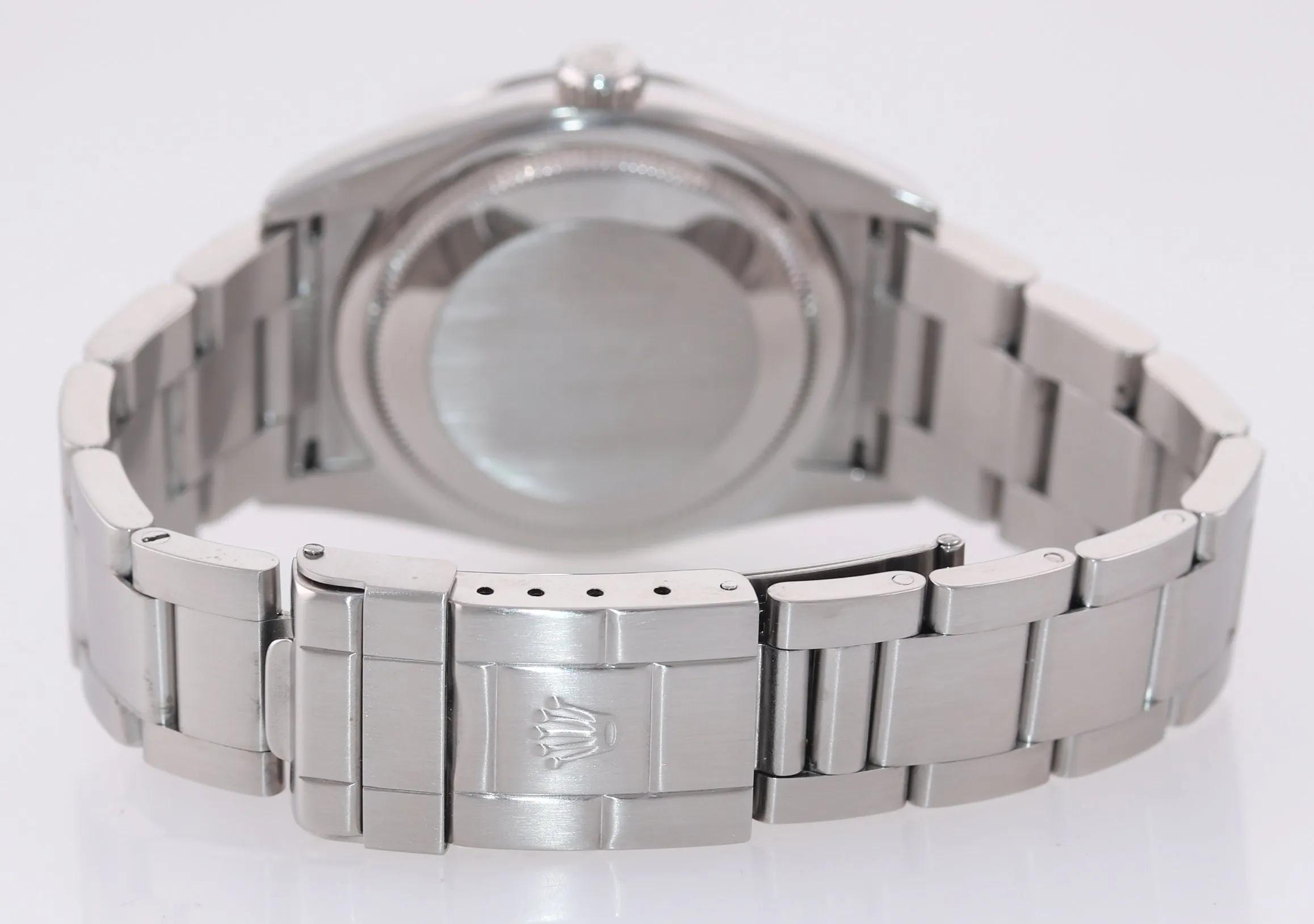 2010 ENGRAVED REHAUT Rolex Explorer I Black 36mm 114270 Steel Black Arabic Watch