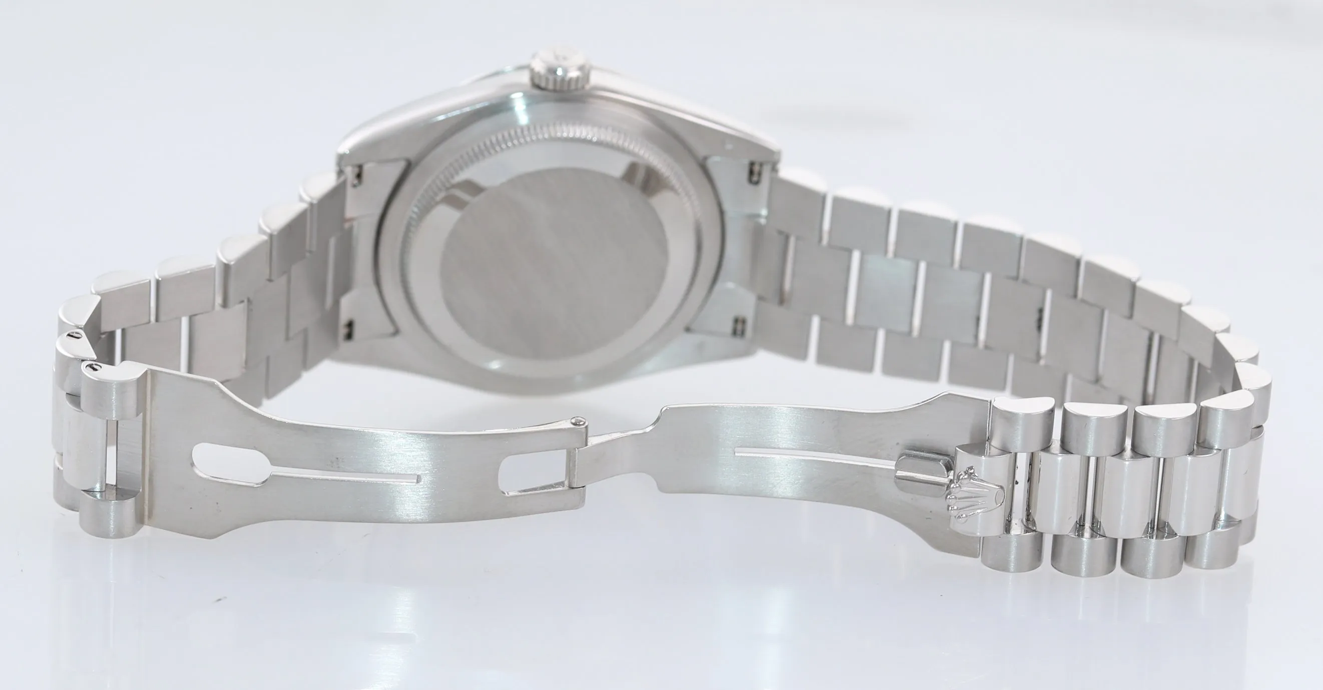 2012 RSC & PAPERS Rolex Platinum President 118206 Blue Glacier Diamond Watch Box