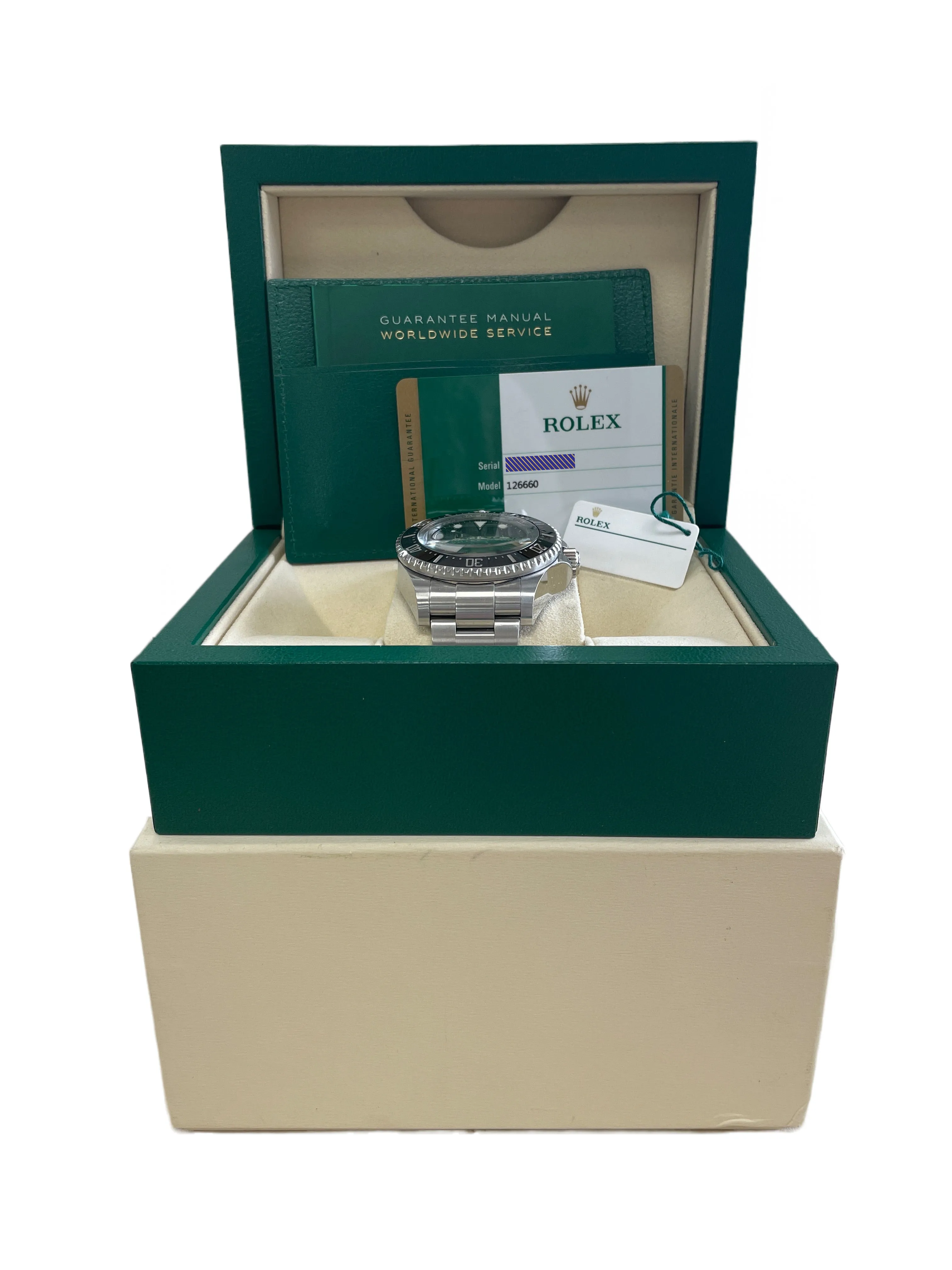 2019 Rolex Sea-Dweller Deepsea Black 44mm Dive Stainless Steel 126660 Watch B&P