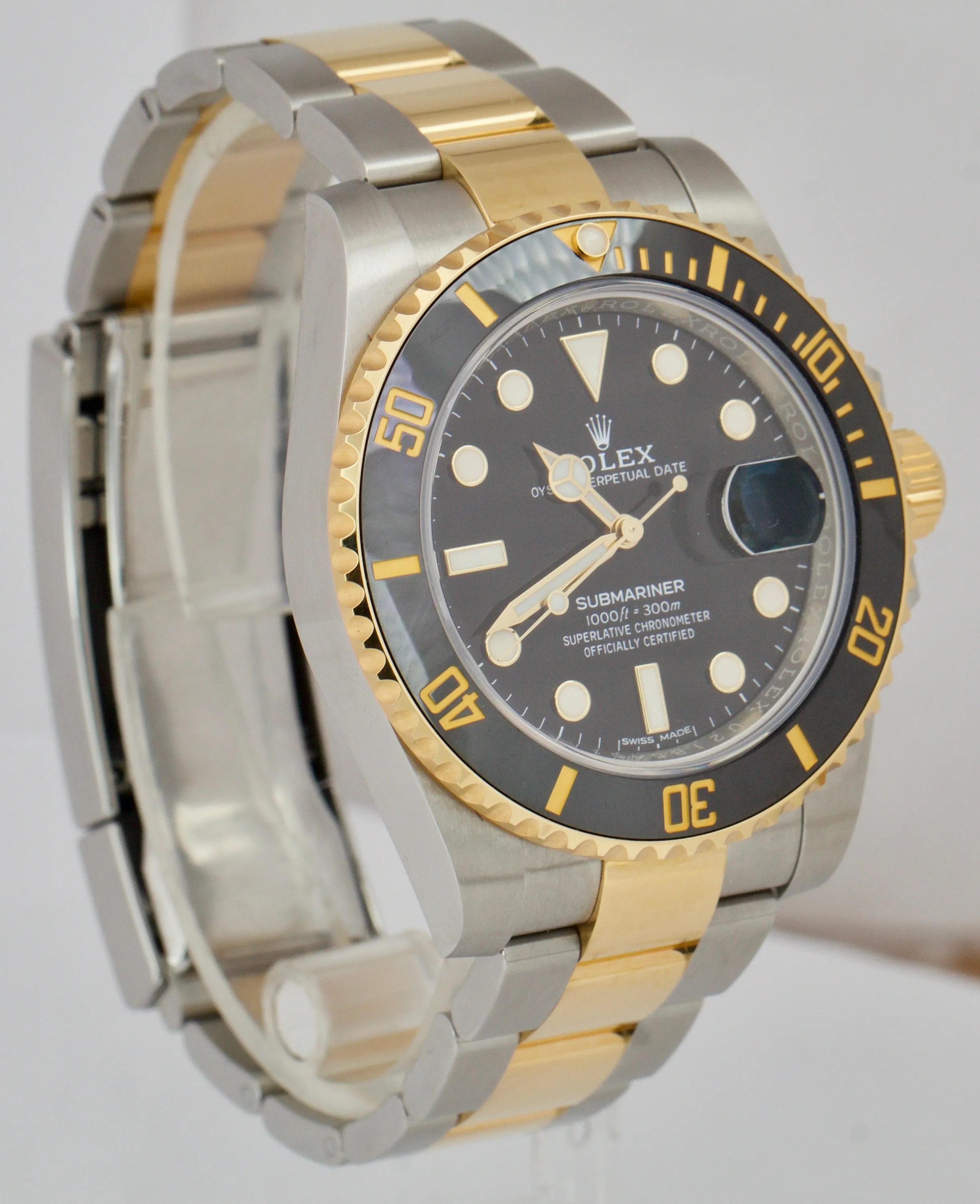 2020 MINT Rolex Submariner Ceramic 116613 LN Two-Tone Gold Black Dive Watch B P