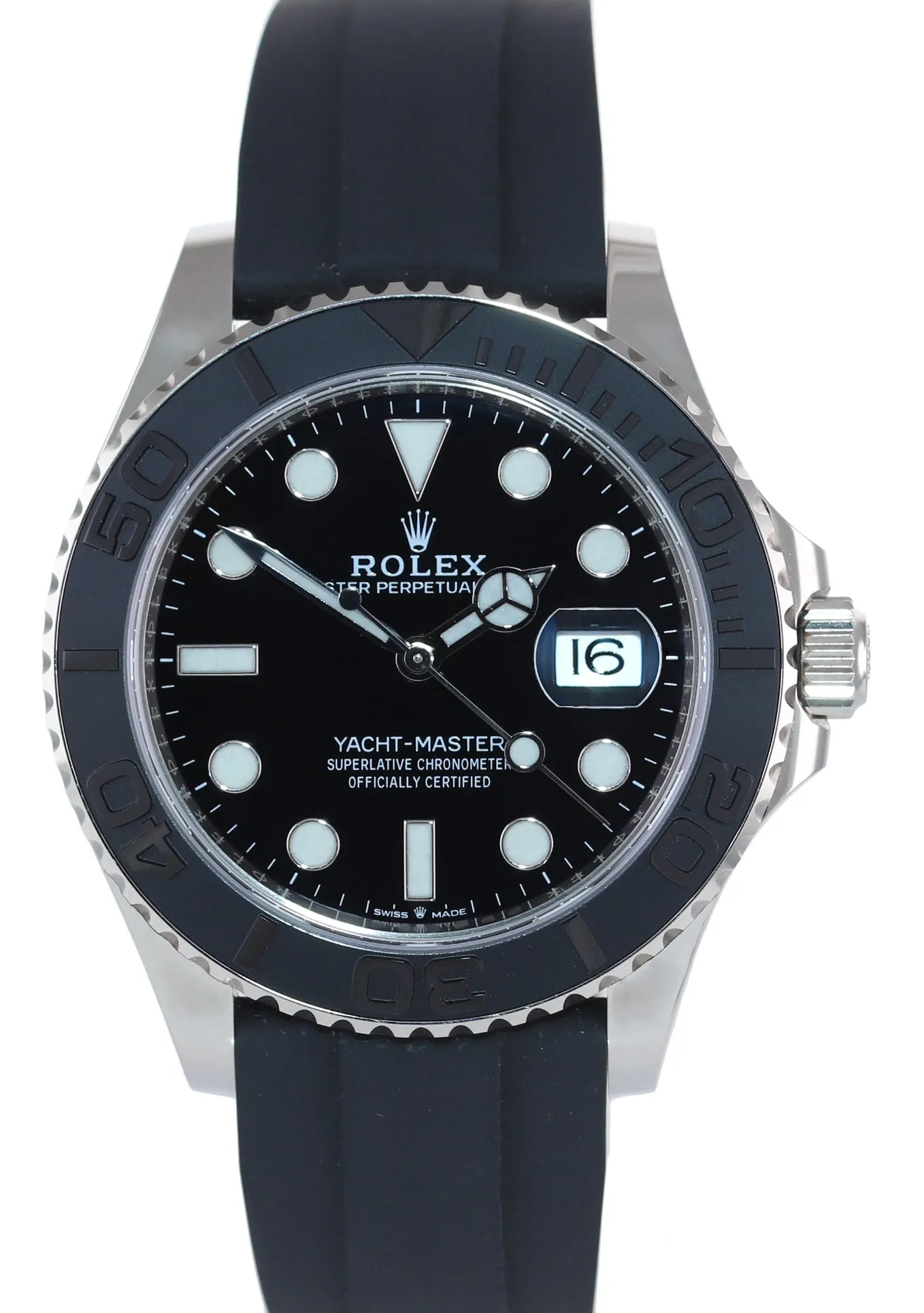 2021 PAPERS Rolex Yacht-Master 226659 White Gold 42mm Oysterflex Watch