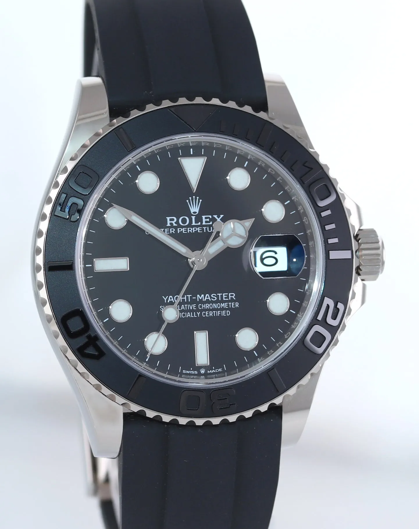 2021 PAPERS Rolex Yacht-Master 226659 White Gold 42mm Oysterflex Watch