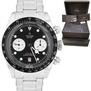 2021 Tudor Black Bay Chrono 41mm Black Stainless Steel Watch 79360N FULL SET