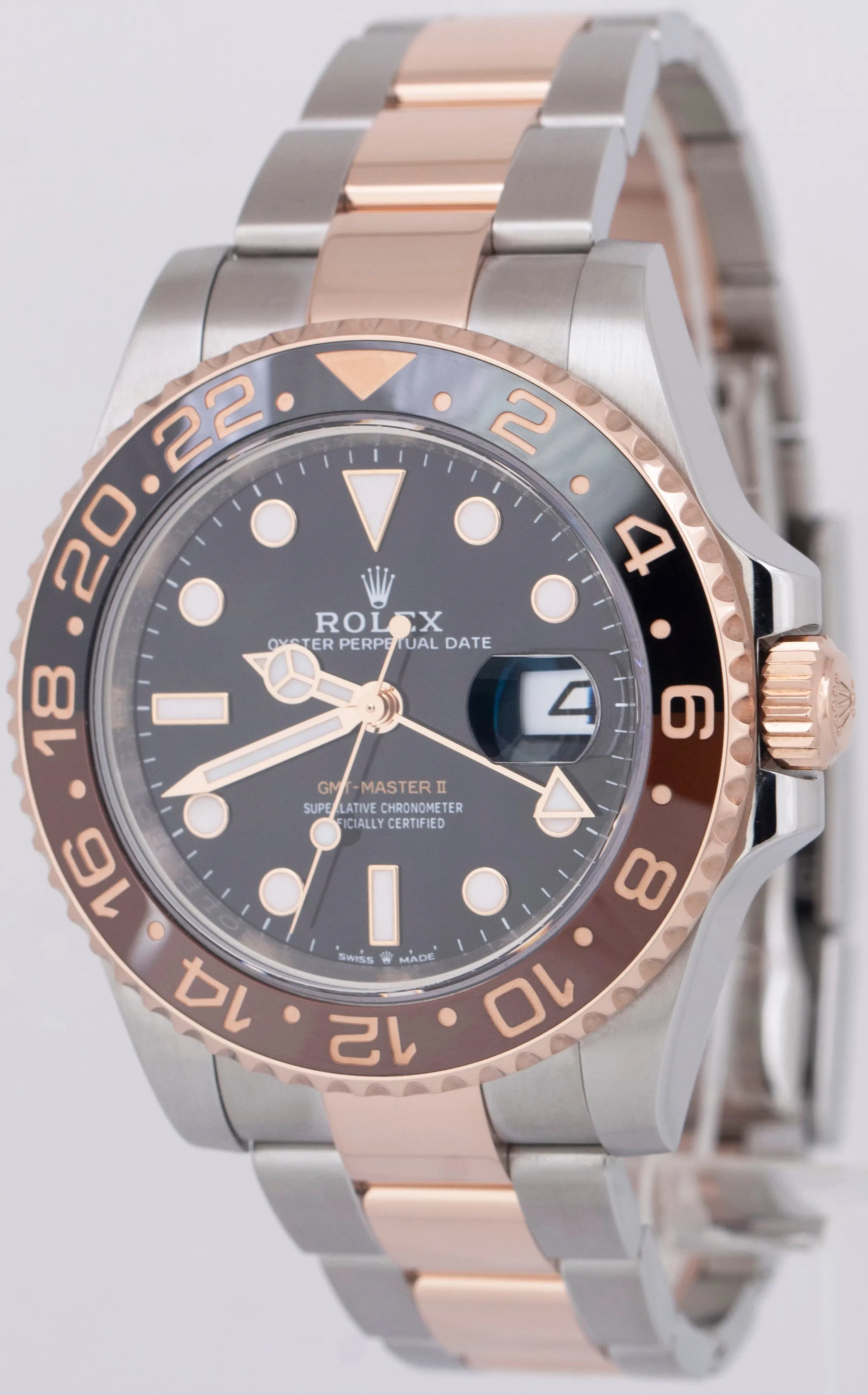 2024 NEW PAPERS Rolex GMT-Master II Two-Tone Gold ROOT-BEER 40mm 126711 CHNR BOX