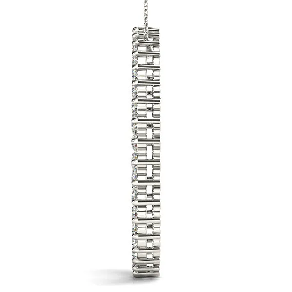 2.17 ctw Diamond Double Circle Necklace Pendant
