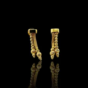 21K Solid Gold Dangle Earrings