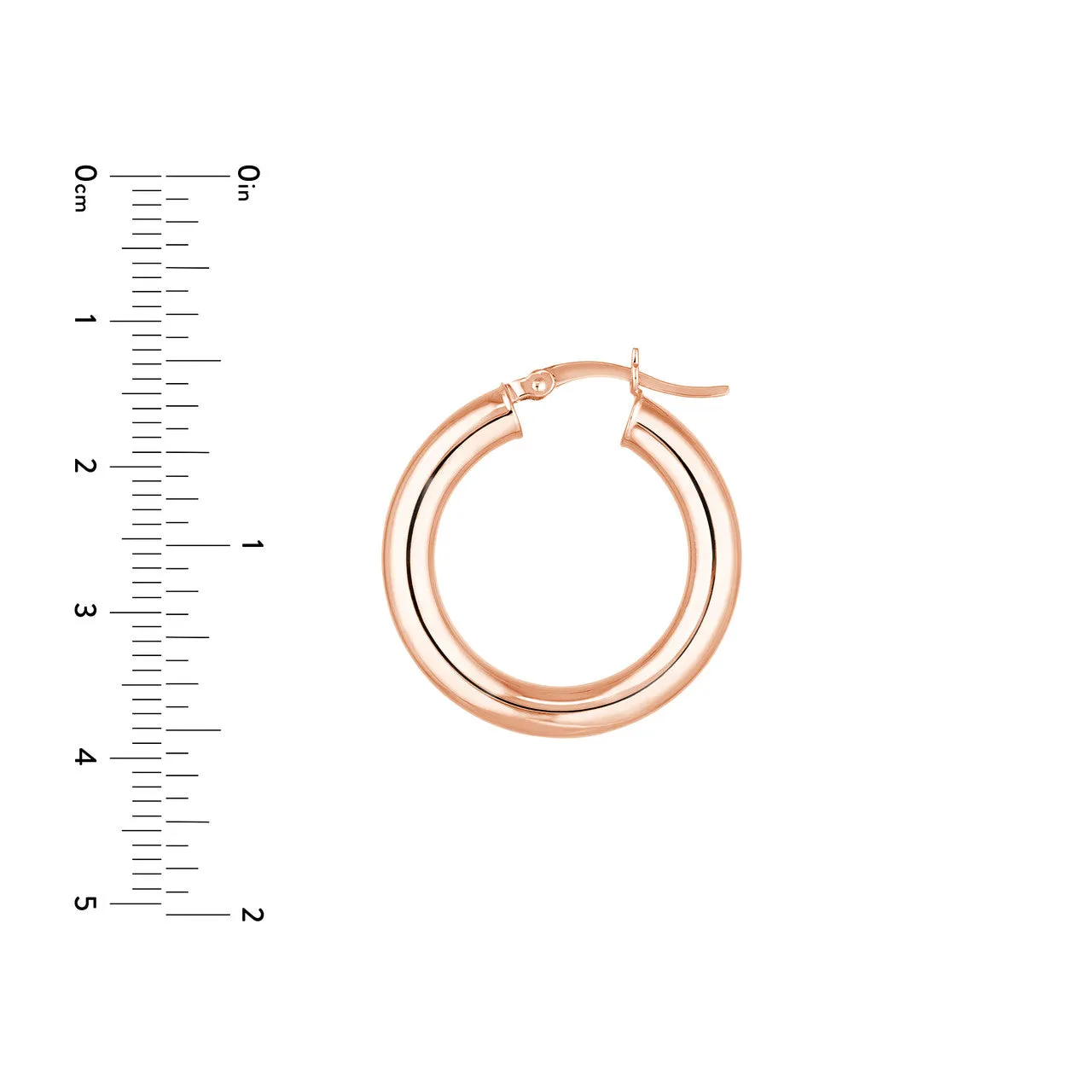 25mm x 4mm Polished Hoop Earrings