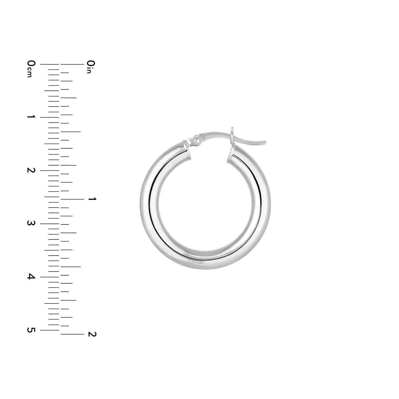 25mm x 4mm Polished Hoop Earrings