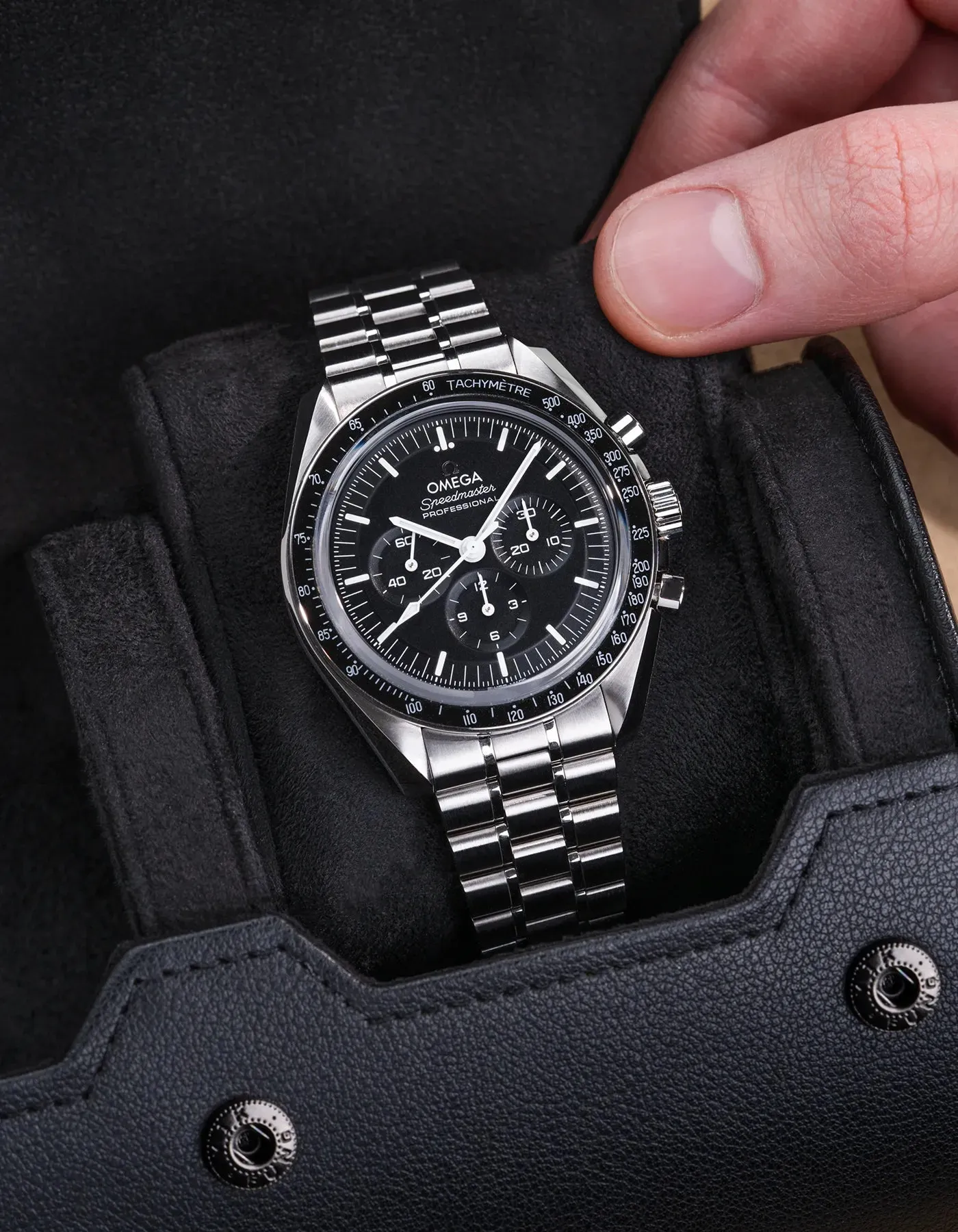 3 Slot Watch Roll - Black