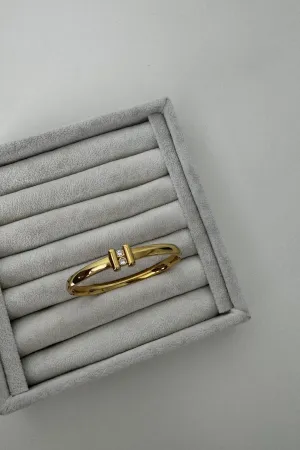304 Stainless Steel Titanium Steel 18K Gold Plated Plating Bangle