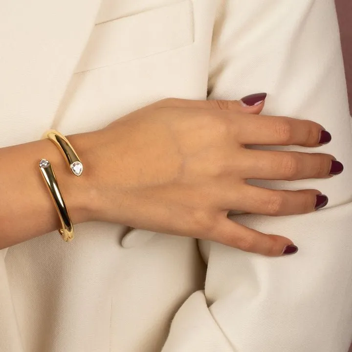 304 Stainless Steel Titanium Steel 18K Gold Plated Plating Bangle
