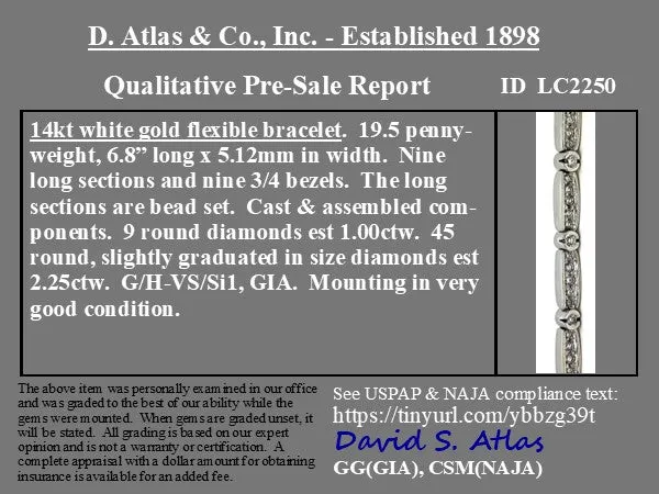 3.25ctw Round Brilliant Cut Diamond Bracelet