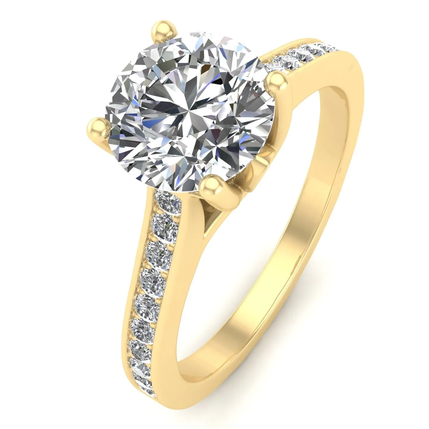 3/4ctw Diamond Engagement Ring in 10k Yellow Gold (J-K, I2-I3)
