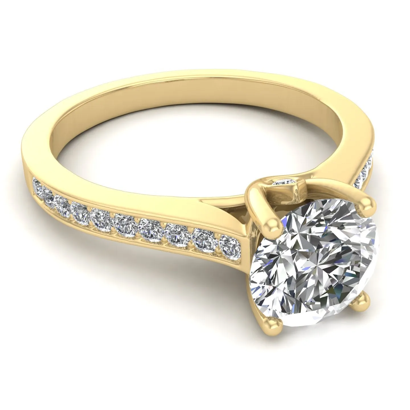 3/4ctw Diamond Engagement Ring in 10k Yellow Gold (J-K, I2-I3)