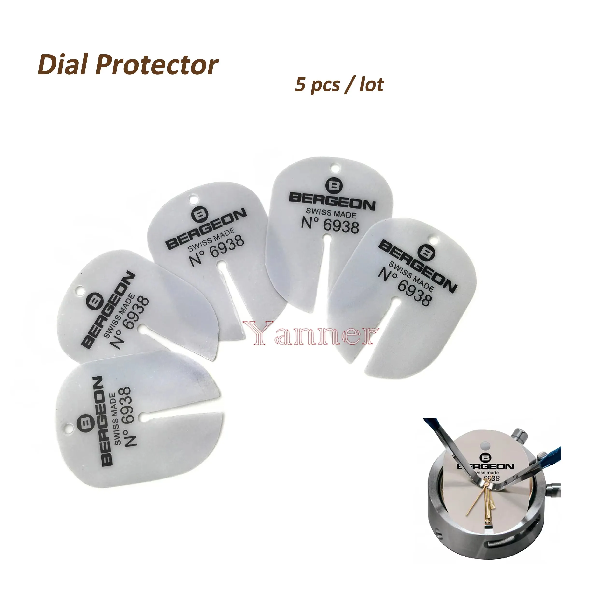 5PCS BERGEON 6938 DIAL PROTECTOR SHIM WATCH HANDS REMOVER SHIM for WATCH DAIL CUSHION WATCH REPAIR TOOLS
