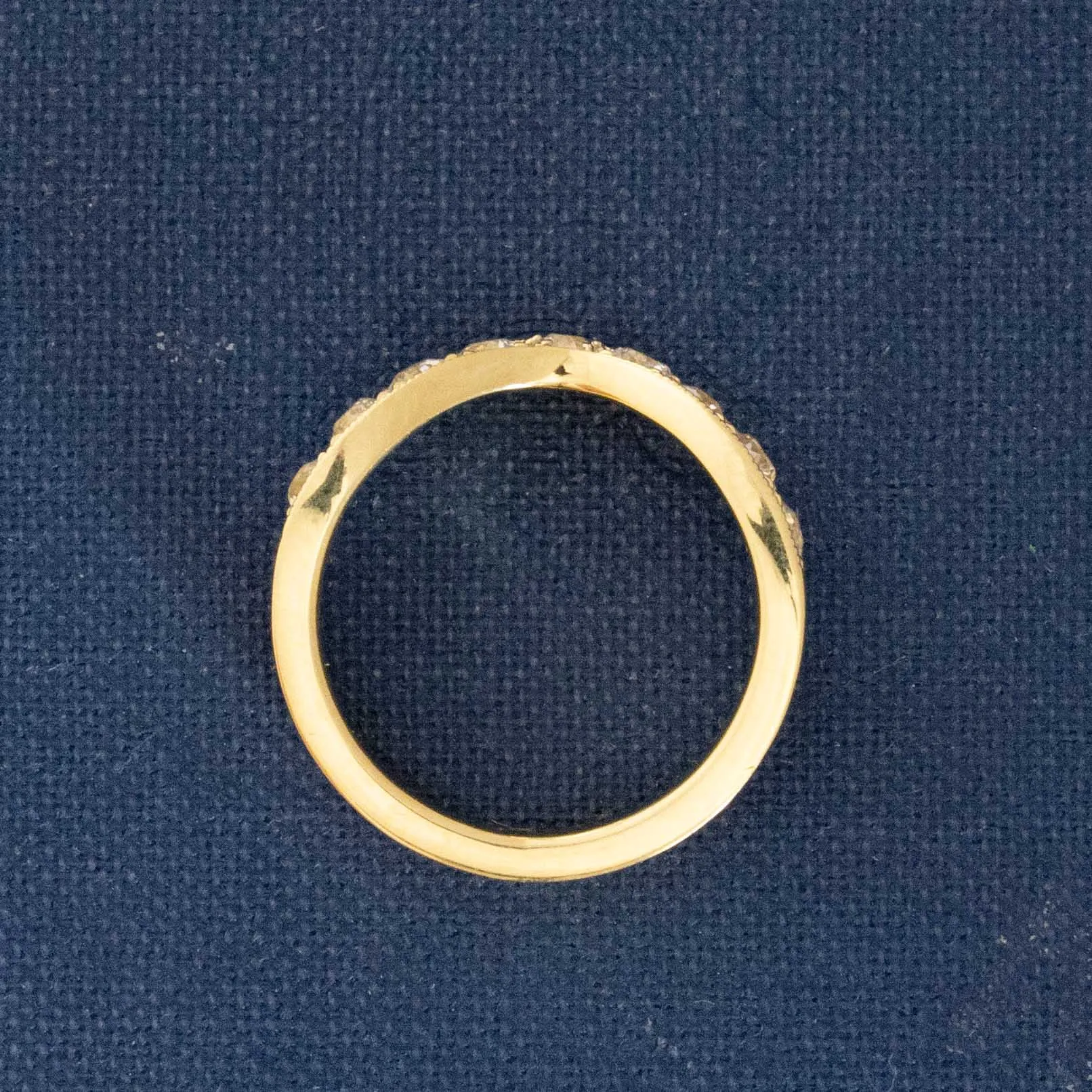 .63ctw Old European Cut Diamond Curved Band