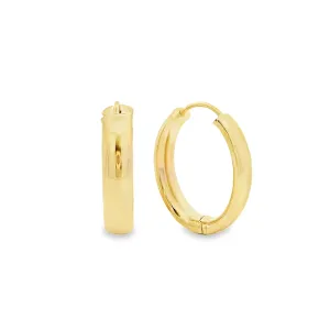 9ct Yellow Gold Wide Oval Hoops GEAR376
